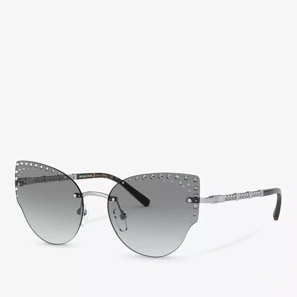 Michael Kors Black Studded Cat-Eye Sunglasses | MK1058B St. Anton - Picture 1 of 15